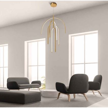 Zambelis 1933 - Lámpara de araña LED regulable LED/96W/230V dorado