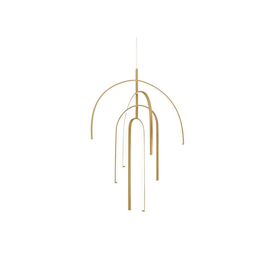 Zambelis 1933 - Lámpara de araña LED regulable LED/96W/230V dorado