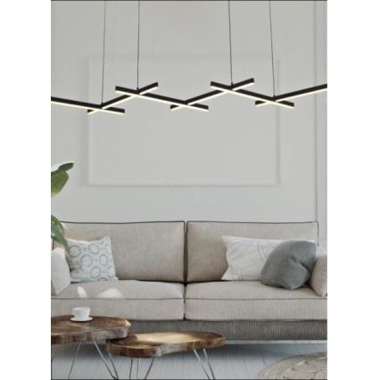Zambelis 1948 - Lámpara de araña LED regulable LED/85W/230V negro