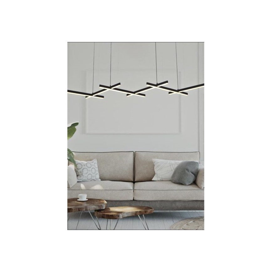 Zambelis 1948 - Lámpara de araña LED regulable LED/85W/230V negro