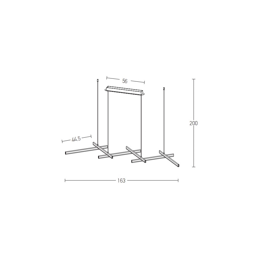 Zambelis 1948 - Lámpara de araña LED regulable LED/85W/230V negro