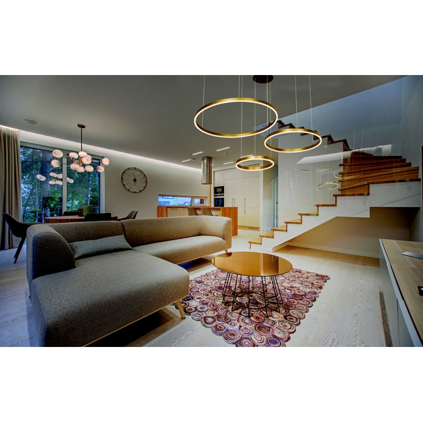 Zambelis 1956 - Lámpara LED colgante LED/136W/230V dorado