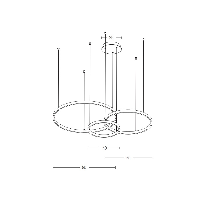 Zambelis 1956 - Lámpara LED colgante LED/136W/230V dorado