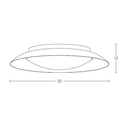 Zambelis 1962 - Plafón LED LED/28W/230V diá. 50 cm dorado