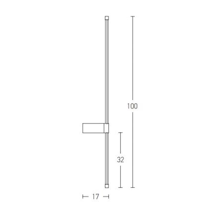Zambelis 20116 - Aplique LED LED/20W/230V negro