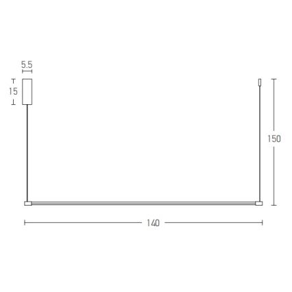 Zambelis 20119 - Lámpara LED colgante LED/20W/230V negro