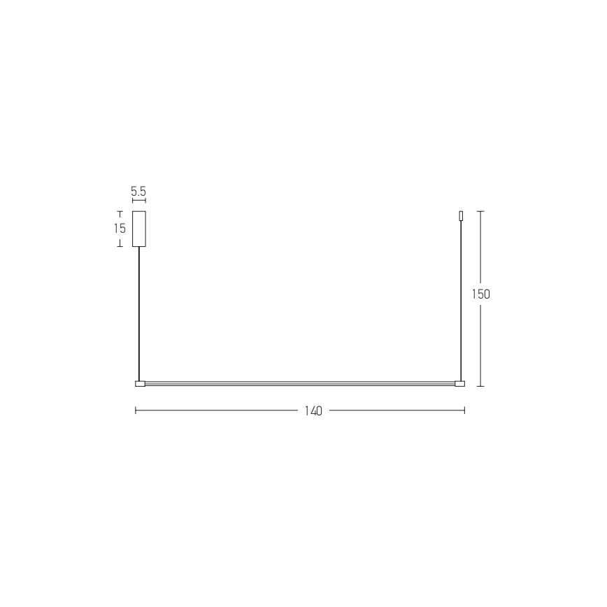 Zambelis 20119 - Lámpara LED colgante LED/20W/230V negro