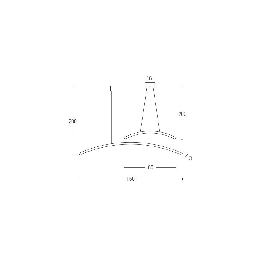 Zambelis 20130 - Lámpara de araña LED regulable LED/48W/230V negro