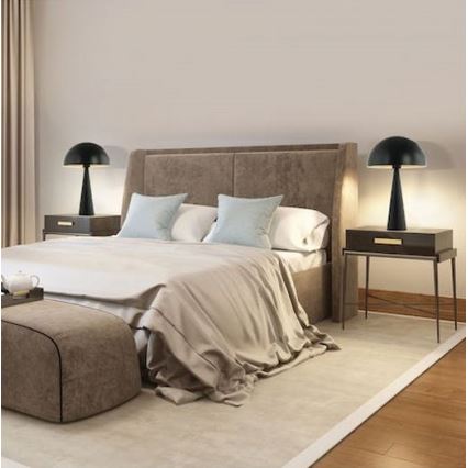 Zambelis 20210 - Lámpara de mesa 1xE27/25W/230V negro