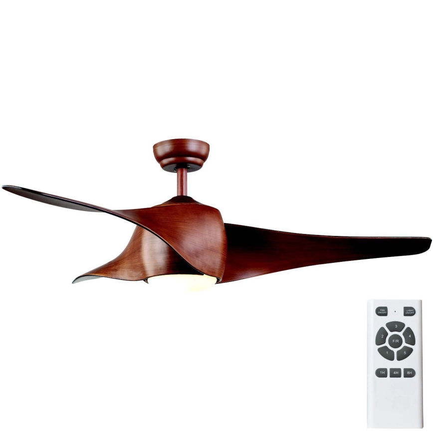 Zambelis 20256 - Ventilador de techo LED LED/15W/230V 3000/4000/6000 cereza + mando a distancia