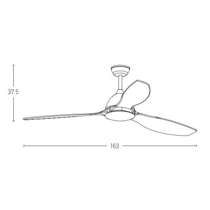 Zambelis 20258 - Ventilador de techo + manda a distancia