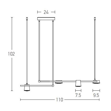 Zambelis 2035 - Lámpara colgante LED LED/28W/230V