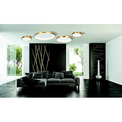 Zambelis 2042 - Plafón LED regulable LED/30W/230V diá. 40 cm dorado