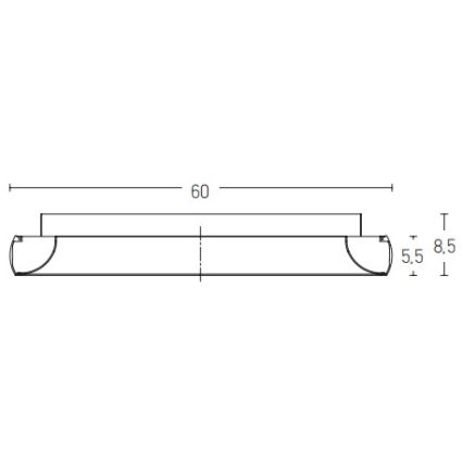 Zambelis 2048 - Plafón LED regulable LED/50W/230V diá. 60 cm negro