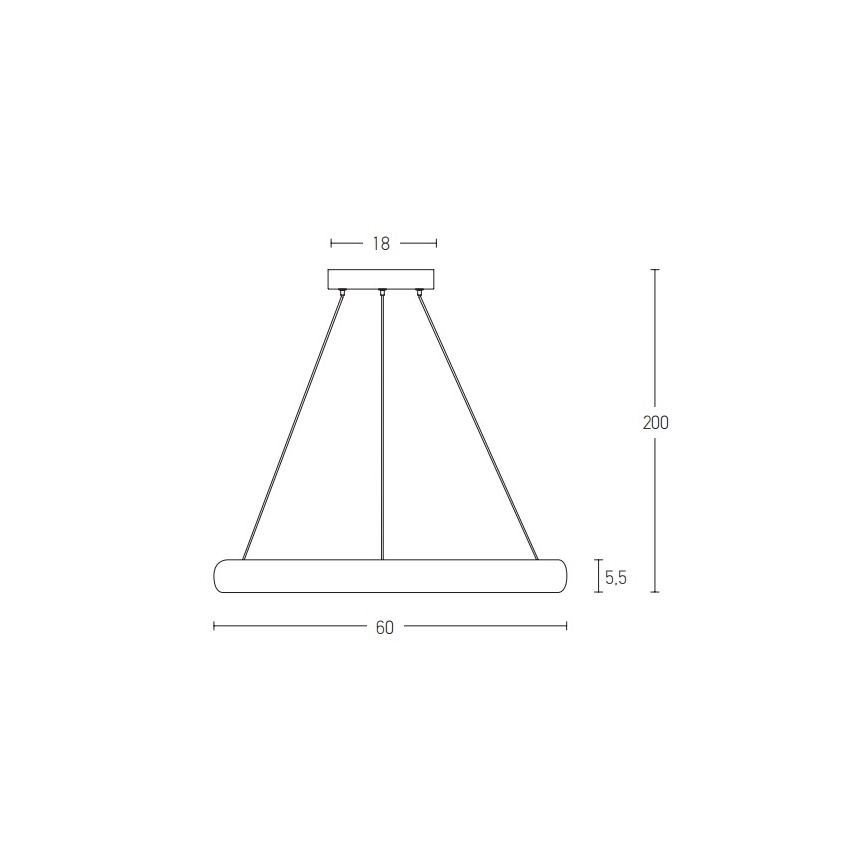 Zambelis 2055 - Lámpara de araña LED regulable LED/50W/230V diá. 60 cm marrón