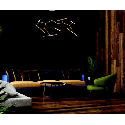 Zambelis 2073 - Lámpara colgante LED regulable LED/68W/230V dorado