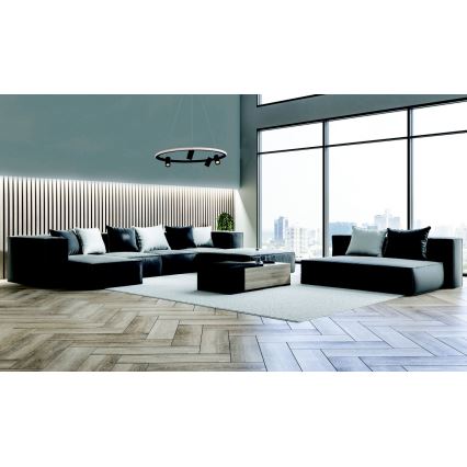 Zambelis 22012 - Lámpara de araña LED regulable LED/47W/230V diá. 60 cm negro