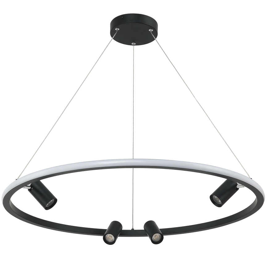 Zambelis 22013 - Lámpara de araña LED regulable LED/59W/230V diá. 79 cm negro