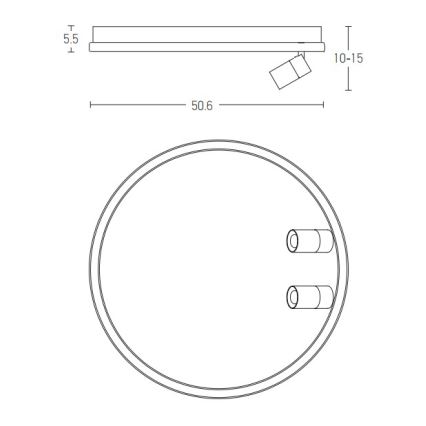 Zambelis 22014 - Plafón LED regulable LED/71W/230V negro