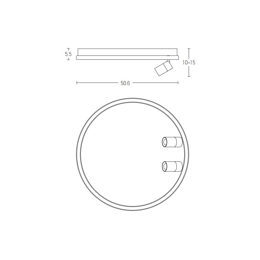 Zambelis 22014 - Plafón LED regulable LED/71W/230V negro