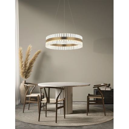 Zambelis 22039 - Lámpara de araña LED regulable LED/56W/230V dorado