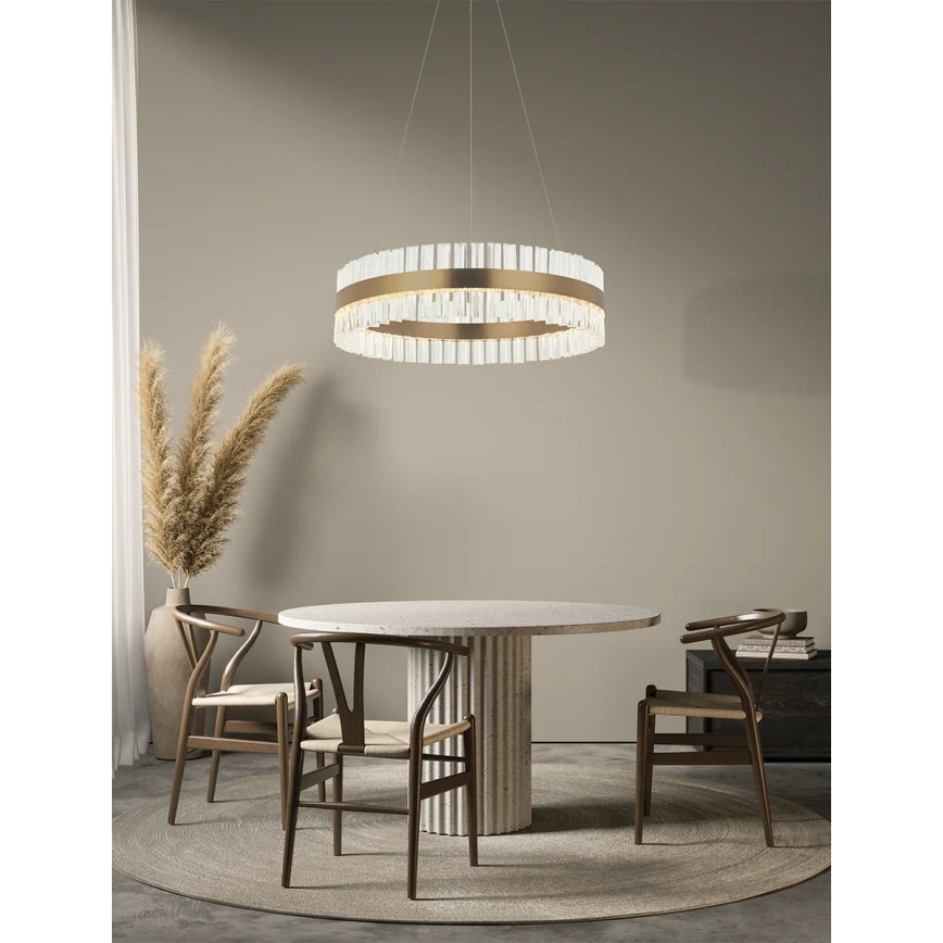 Zambelis 22039 - Lámpara de araña LED regulable LED/56W/230V dorado