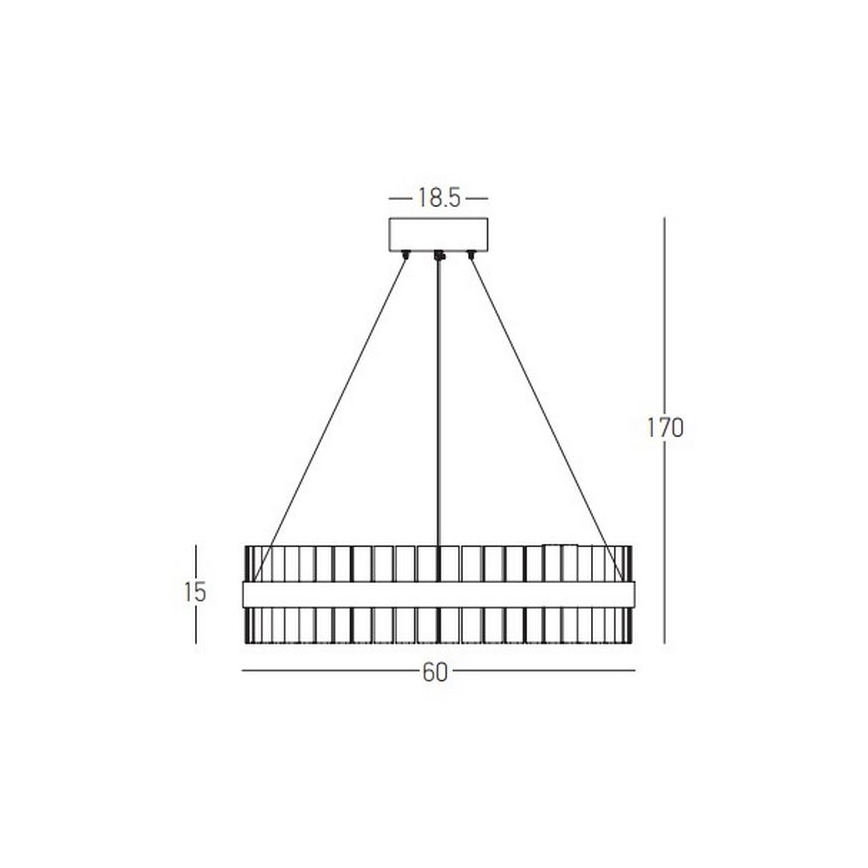 Zambelis 22039 - Lámpara de araña LED regulable LED/56W/230V dorado