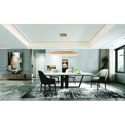 Zambelis 22041 - Lámpara de araña LED regulable LED/68W/230V dorado