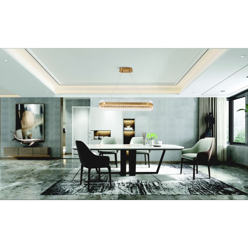 Zambelis 22041 - Lámpara de araña LED regulable LED/68W/230V dorado