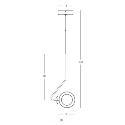 Zambelis 22044 - Lámpara de araña LED regulable LED/7W/230V CRI90 blanco