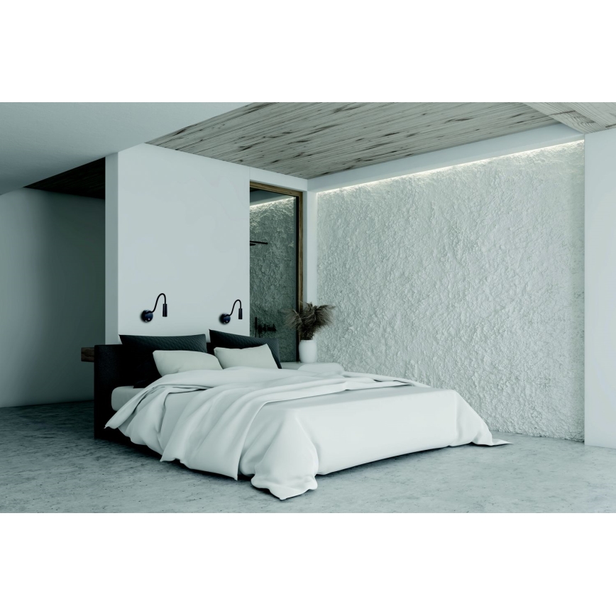Zambelis 22049 - LED Lámpara flexible pequeña LED/3W/230V CRI90 negro