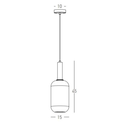 Zambelis 22070 - Lámpara colgante 1xE27/40W/230V diá. 15 cm dorado