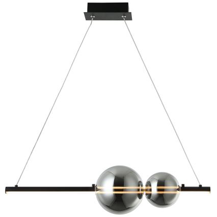 Zambelis 22109 - Lámpara de araña LED regulable LED/11W/230V negro