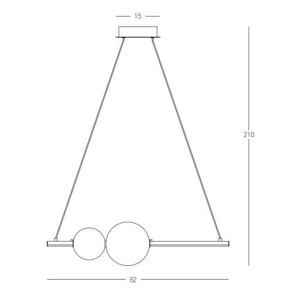 Zambelis 22109 - Lámpara de araña LED regulable LED/11W/230V negro