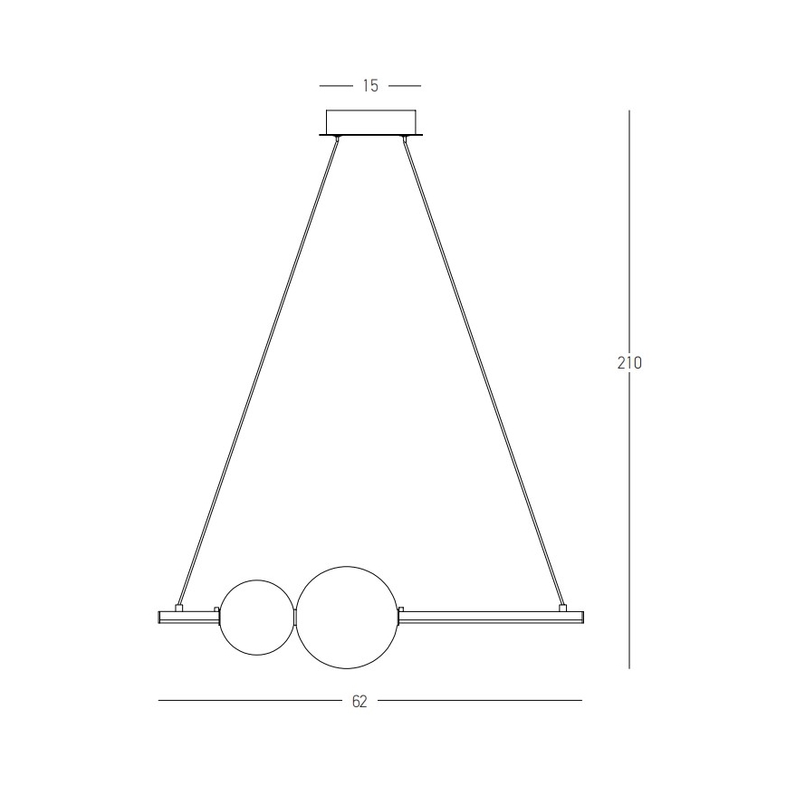 Zambelis 22109 - Lámpara de araña LED regulable LED/11W/230V negro