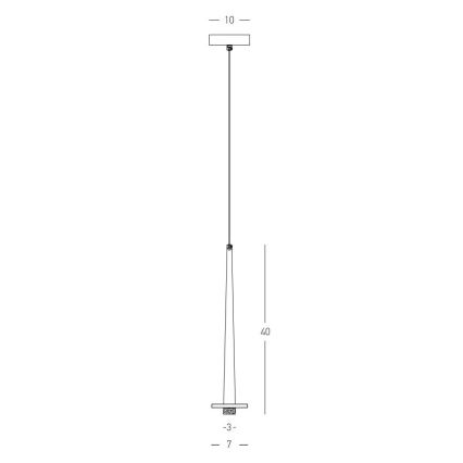 Zambelis 22110 - Lámpara LED colgante LED/3W/230V CRI90 negro