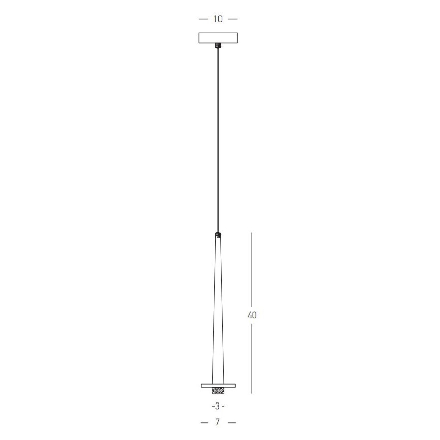 Zambelis 22110 - Lámpara LED colgante LED/3W/230V CRI90 negro