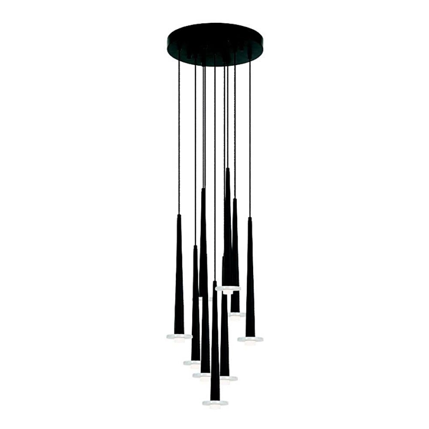 Zambelis 22113 - Lámpara de araña LED regulable 9xLED/3W/230V CRI90 negro