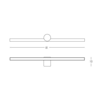 Zambelis 22125 - Iluminación LED para espejos de baño LED/17W/230V 81 cm IP54