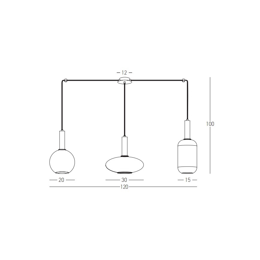 Zambelis 22151 - Lámpara colgante 3xE27/40W/230V araña dorado