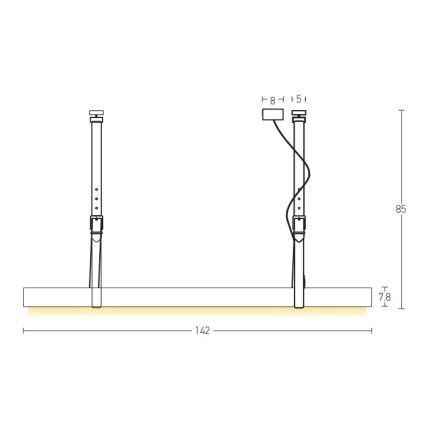 Zambelis 22211 - Lámpara LED colgante LED/45W/230V