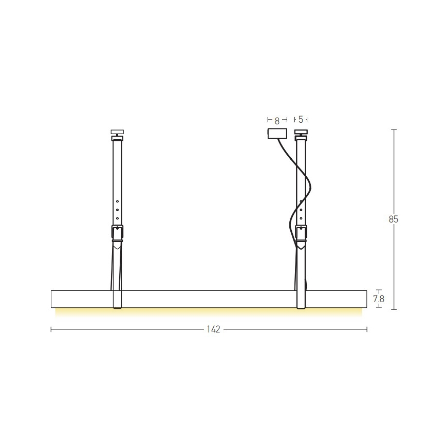 Zambelis 22211 - Lámpara LED colgante LED/45W/230V