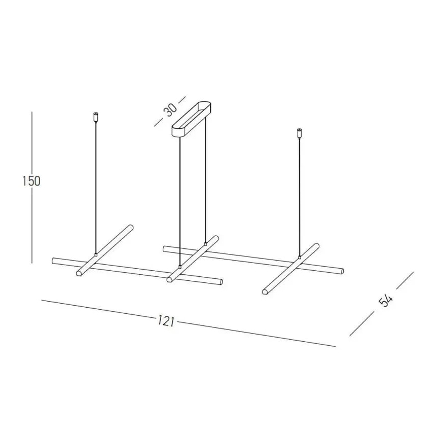 Zambelis 22242 - Lámpara de araña LED regulable LED/50W/230V dorado