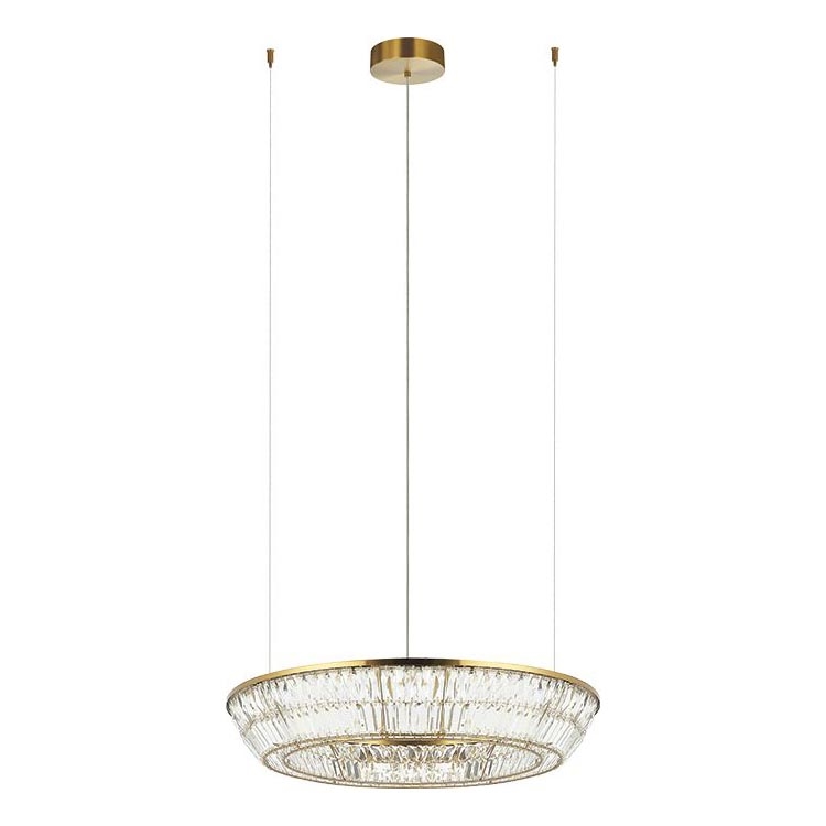 Zambelis 23048 - Lámpara de araña de cristal LED regulable en una cadena LED/55W/230V CRI 90 3000K d. 80 cm latón