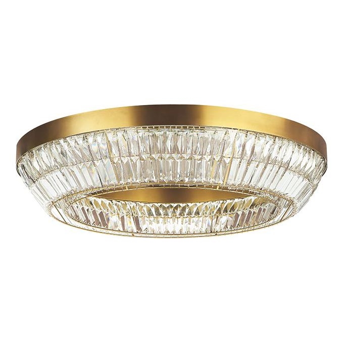 Zambelis 23049 - Plafón de cristal LED regulable LED/55W/230V CRI 90 3000K d. 80 cm latón