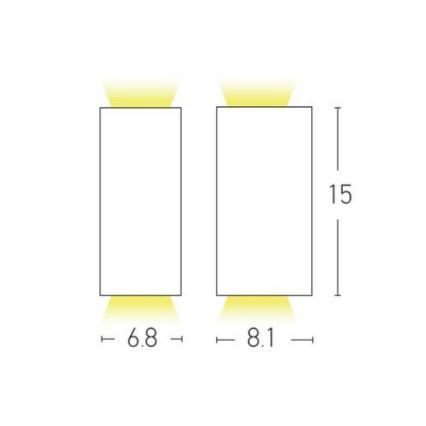 Zambelis E122 - Aplique de exterior 2xGU10/15W/230V IP54 antracita
