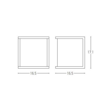 Zambelis E127 - Aplique de exterior 1xE27/18W/230V IP54 antracita