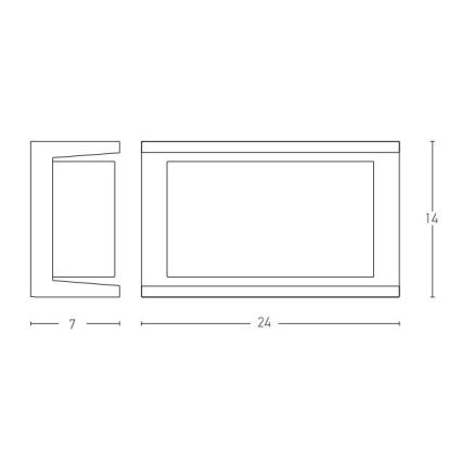 Zambelis E149 - Aplique de exterior 1xE27/18W/230V IP54 antracita