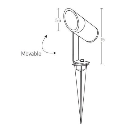 Zambelis E152 - Lámpara LED de exterior LED/7W/230V IP65 antracita