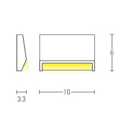 Zambelis E182 - Iluminación de escalera LED exterior LED/1,5W/230V IP54 blanco